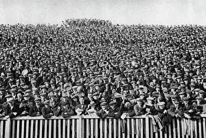 A Saturday winter football crowd, London, 1926-1927