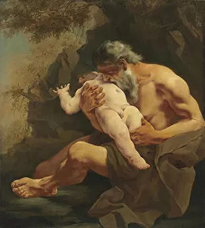 Lama Collection: Saturn devouring his son. Creator: Lama, Giulia (1681-1747)