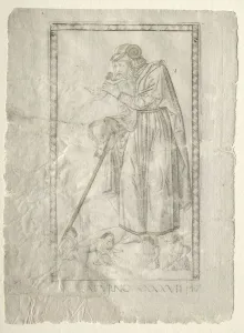 Ferrara Prints: Saturn (from the Tarocchi, series A: Firmaments of the Universe, #47), before 1467