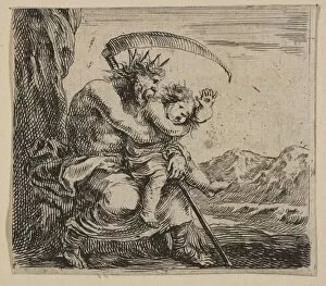 De Saint Sorlin Collection: Saturn, from Game of Mythology (Jeu de la Mythologie), 1644