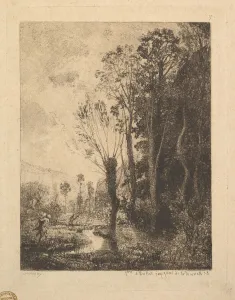 Daubigny Prints: The Satyr, 1850. Creator: Charles Francois Daubigny