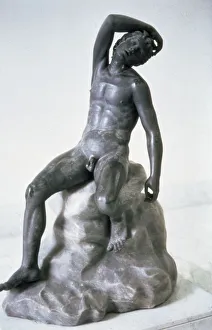 Satyr asleep in bronze, Roman copy of an Hellenistic original of 3rd century BC