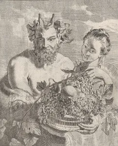 Satyr and Bacchante, ca. 1650-67. Creator: Cornelis van Poelenburgh