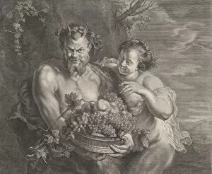 Pieter Pauwel Gallery: Satyr and Bacchante, ca. 1650-95. Creator: Alexander Voet