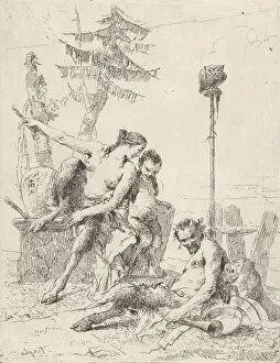 Nudes Gallery: Satyr Family (Pan and his Family), from the Scherzi, ca. 1743-50