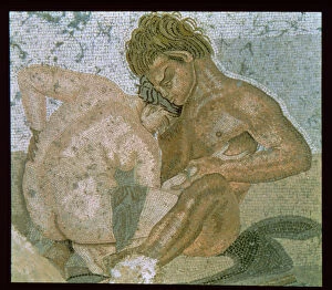 Images Dated 18th June 2013: Satyr and Maenad. Mosaic from the House of the Faun