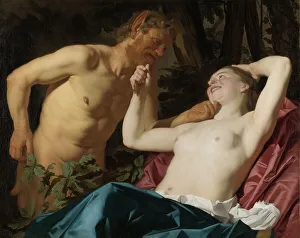 Reclining Prints: Satyr and Nymph, 1623. Creator: Gerrit van Honthorst