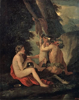 Assistant Collection: Satyr and Nymph, c.1630. Artist: Nicolas Poussin
