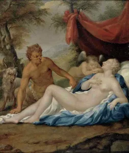 Antiope Prints: Satyr and nymph (Jupiter and Antiope). Creator: Andreas von Behn
