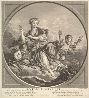 Francois Prints: Satyrical Poetry, ca. 1741. Creator: Claude Augustin Duflos le Jeune