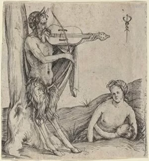 Breastfeeding Gallery: Satyrs Family, c. 1503 / 1504. Creator: Jacopo de Barbari