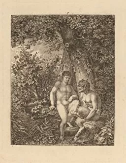 Two Satyrs in a Forest, 1777. Creator: Salomon Gessner