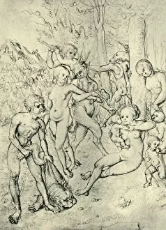 Animal Skin Collection: Satyrs and nymphs, 1520-1530, (1943). Creator: Lucas Cranach the Elder