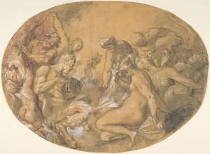 Elder Prints: Satyrs and Nymphs, ca. 1599. Creator: Joseph Heintz the Elder