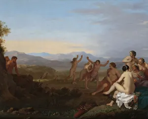 Voyeur Prints: Satyrs Spying on Nymphs, after 1627. Creator: Cornelis van Poelenburgh