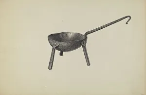 Wafer Iron Prints: Sauce Pan, c. 1938. Creator: Roy Weber