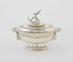 Anchor Gallery: Sauce Tureen and Cover from the Hood Service, England, 1807 / 08. Creator: Paul Storr