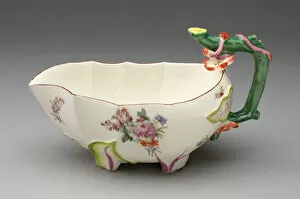 Chelsea Porcelain Gallery: Sauceboat, Chelsea, 1760 / 70. Creator: Chelsea Porcelain Manufactory