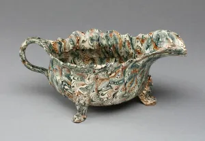 Sauceboat, Staffordshire, 1750/59. Creator: Staffordshire Potteries Sauceboat, Staffordshire, 1750/59. Creator: Staffordshire Potteries