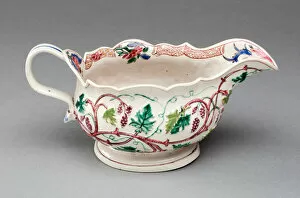 Tendril Gallery: Sauceboat, Staffordshire, c. 1750. Creator: Staffordshire Potteries