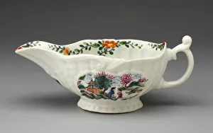 Royal Porcelain Co Ltd Prints: Sauceboat, Worcester, c. 1755. Creator: Royal Worcester