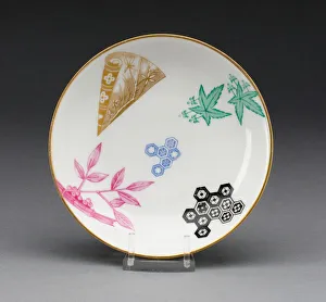 Worcestershire Prints: Saucer, Worcester, 1878. Creator: Royal Worcester