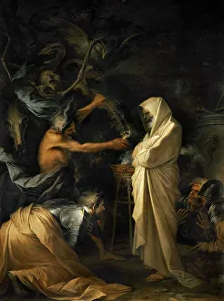 Good And Evil Prints: Saul and the Witch of Endor, 1668. Creator: Rosa, Salvatore (1615-1673)