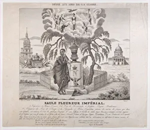 Eug And Xe8 Collection: Saule Pleureur Imperiale with hidden silhouettes of Napoleon and his family, 1830-50. 1830-50