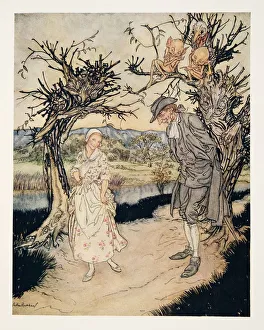 Goblin Prints: Sauntering along in the Twilight from The Legend of Sleepy Hollow by Washington Irving