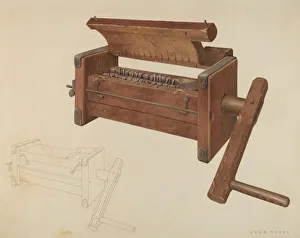 Sausage Gallery: Sausage Grinder, c. 1938. Creator: John Koehl