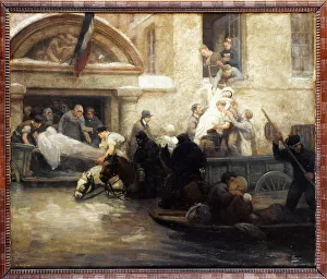 Stretcher Prints: Sauvetage des malades de l'hôpital de la charité
