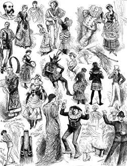 Fundraising Prints: The Savage Club Entertainment at the Royal Albert Hall: some costumes at the ball