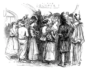 Weyde Henry Van Der Prints: The Savage Club Entertainment, Royal Albert Hall: savages waiting for supper