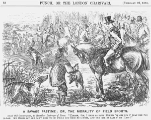 Hunting Dress Prints: A Savage Pastime; or, the Morality of Field Sports, 1870. Artist: Georgina Bowers