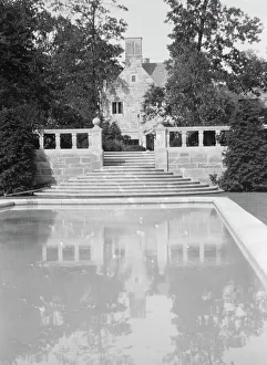Swimming Pool Prints: Savage, Samuel A. Mrs. residence and garden, 1929 June 3. Creator: Arnold Genthe