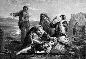 Shawls Prints: Saved, by F. W. Topham, in the exhibition of the Society of Painters in Water Colours