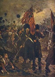 Heroism Collection: Saving the Colours: the Guards at the Battle of Inkerman, 1854 (1909). Artist: Robert Gibb
