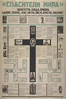 Anti Religious Propaganda Gallery: The Saviors of the World, 1923. Creator: Anonymous