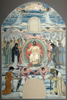 Christ The Saviour Gallery: The Saviour Enthroned, 1905. Artist: Nesterov, Mikhail Vasilyevich (1862-1942)