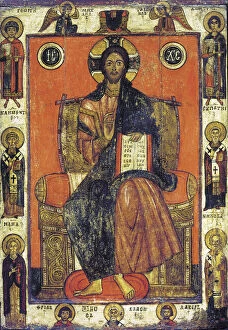 Images Dated 22nd February 2011: The Saviour Enthroned with Selected Saints, end of 13th - early 14th century
