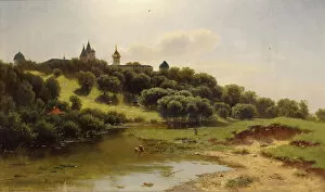The Savvino-Storozhevsky Monastery near Zvenigorod, 1860. Artist: Kamenev, Lev Lyvovich (1833-1886)