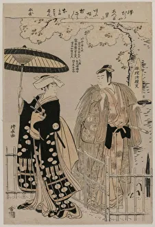 1752 1815 Prints: Sawamura Sojuro III and Arashi Murajiro as Kusunoki Masatsura and Koto no Naishi, 1786
