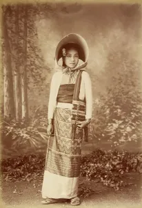 Myanmar Prints: A Sawbwa Daughter, about 1885. Creator: Felice Beato