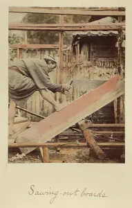 Sawing Out Boards, about 1873-1883. Creator: Shinichi Suzuki I