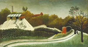 Sawmill, Outskirts of Paris, c. 1893/95. Creator: Henri Rousseau Sawmill, Outskirts of Paris, c. 1893/95. Creator: Henri Rousseau