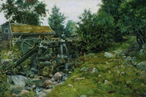 Sawmill Prints: Sawmill in Romsdal, 1889. Creator: Jorgen Sorensen