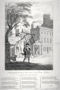 John Stuart Prints: Sawney ganging back again, being turned out of place, 1782. Artist