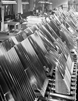 Iron And Steel Industry Gallery: Saws in racks ready for distribution, Spear & Jackson, Sheffield, South Yorkshire, 1966