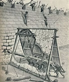 Saxons Battering Down A City Wall, c1934