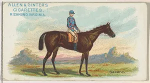 Horseracing Prints: Saxony, from The Worlds Racers series (N32) for Allen & Ginter Cigarettes, 1888